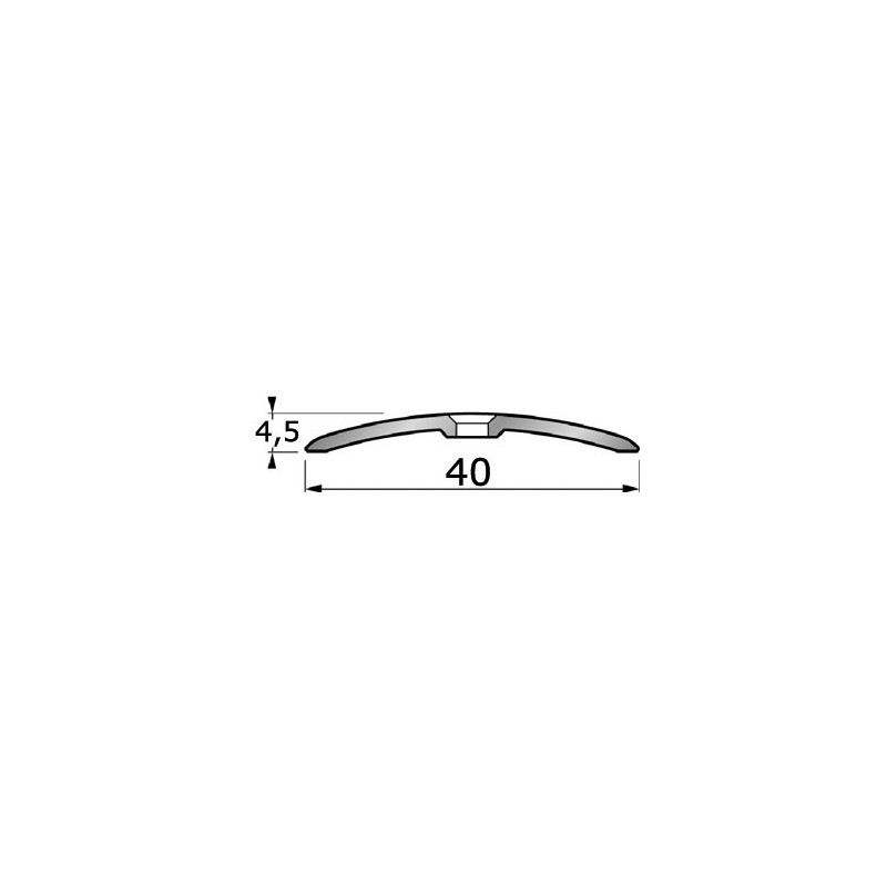 Barre de seuil à visser plate renforcé 2700 mm aluminium anodisé - DINAC