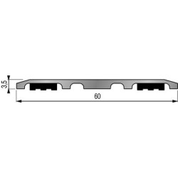 Couvre-joint de sol adhésif 3 mètres aluminium anodisé - DINAC