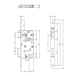 Serrure à encastrer monopoint axe 40 719 - MARC ASSA ABLOY