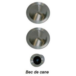 Kit serrure à encastrer monopoint coulissant bec de cane rosace ronde - EUROWALE