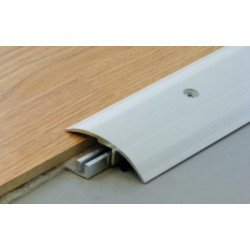Barre de seuil à visser 2700 mm 2 niveaux strié aluminium naturel - DINAC