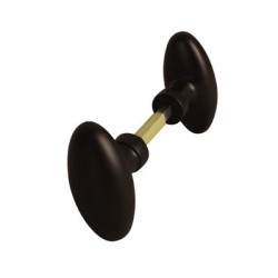 Bouton double ovale 1172 noir - DUVAL BILCOCQ