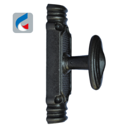 Crémone rustique fonctionnelle bouton N°6 - FONDERIE ROLLINGER
