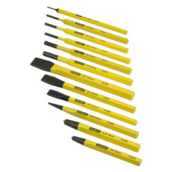 Lot de 12 pointeaux et chasses goupilles - STANLEY