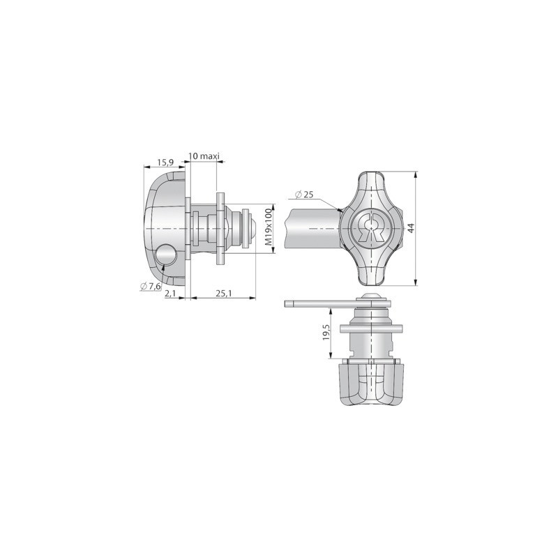Batteuse cadenassable 22500-01 avec came 15929-42 - RONIS