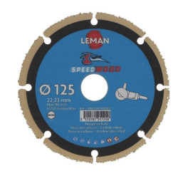 Lame de meuleuse à bois diamètre 125 mm SPEEDWOOD - LEMAN