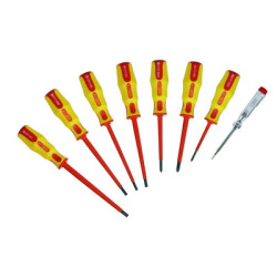 Jeu de 8 tournevis électricien isolés - KS TOOLS