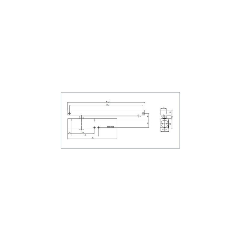 Ferme-porte TS 5000 ECLine sans bras - GEZE