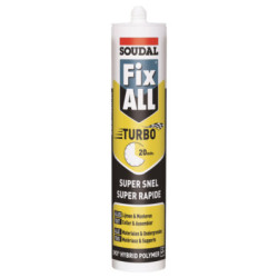 Mastic colle blanc FIX ALL TURBO - SOUDAL