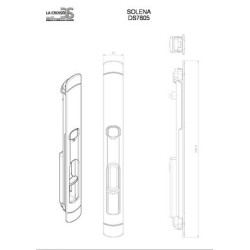 Poignée encastrée extérieure manoeuvrante SOLENA DS7805 - CROISEE DS