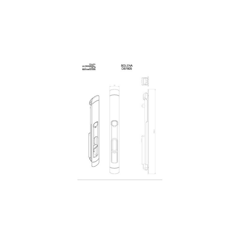 Poignée encastrée extérieure manoeuvrante SOLENA DS7805 - CROISEE DS