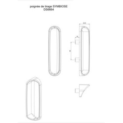 Poignée tirage fixe extérieure SYMBIOSE AERO DS6664 - CROISEE DS