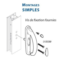 Poignée intérieure manoeuvrable SEDUCTION 20° DS5530 - CROISEE DS