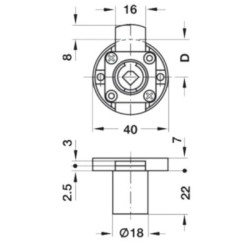 Serrure de meuble pour tiroir axe 20 mm - HAFELE