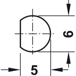 Tringle profilée diamètre 6 mm - HAFELE