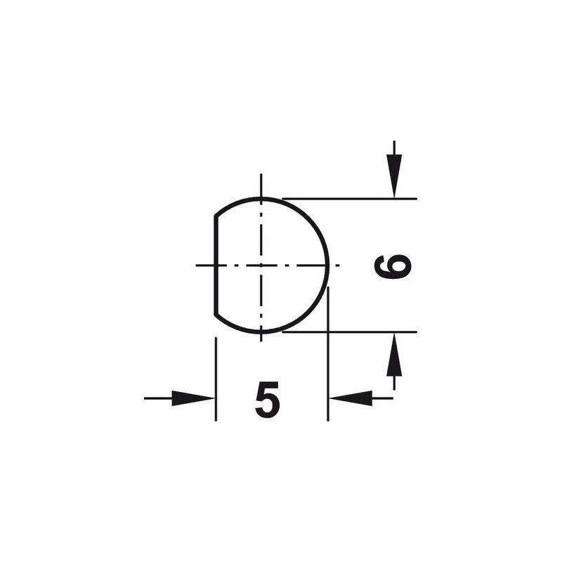 Tringle profilée diamètre 6 mm - HAFELE