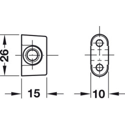 Guide de tringle à visser diamètre 6mm - HAFELE