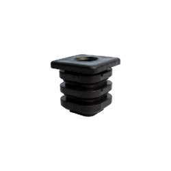 Bouchon à ailettes carré percé fileté M10 noir - GUITEL HERVIEU