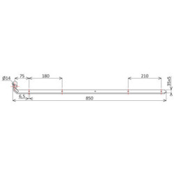 Penture droite coudée pour volet double diamètre 14 mm - BRASIER