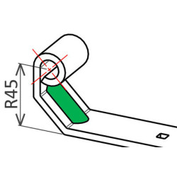 Penture droite coudée pour volet double diamètre 14 mm - BRASIER