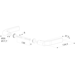 Paire de poignées aluminium renforcé - LOCINOX