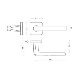 Ensemble sur rosace carrée KAZA - BEZAULT ASSA ABLOY