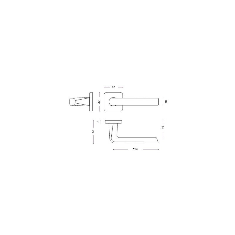 Ensemble sur rosace carrée KAZA - BEZAULT ASSA ABLOY