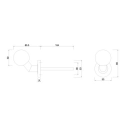 Bouton boule sur rosace ronde déporté inox - COGEFERM