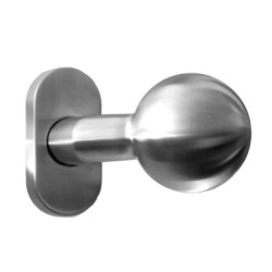 Bouton sphère sur rosace étroite déporté inox - COGEFERM