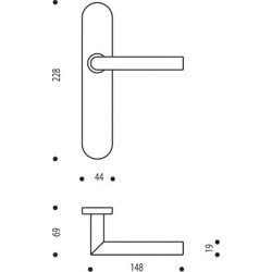 Ensemble sur plaque EA195 LINOX 493/6327 - BEZAULT ASSA ABLOY