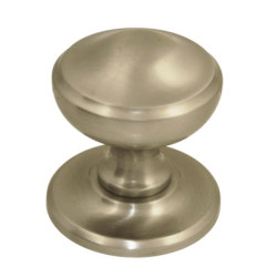 Bouton sur rosace laiton nickel mat - CADAP