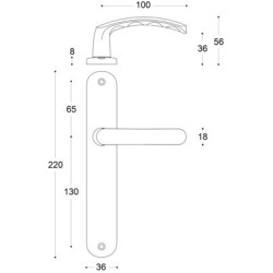 Ensemble sur plaque EA195 BUDGET argent - BEZAULT ASSA ABLOY