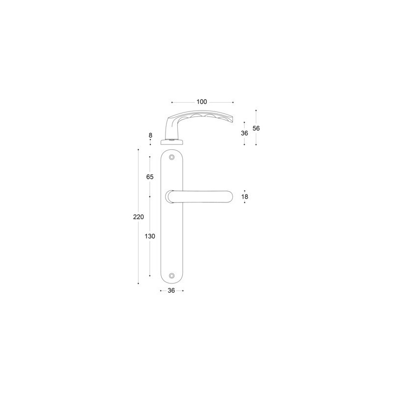 Ensemble sur plaque EA195 BUDGET argent - BEZAULT ASSA ABLOY