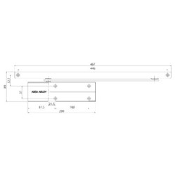 Ferme-porte DC170 bras coulisse force 3 - VACHETTE ASSA ABLOY