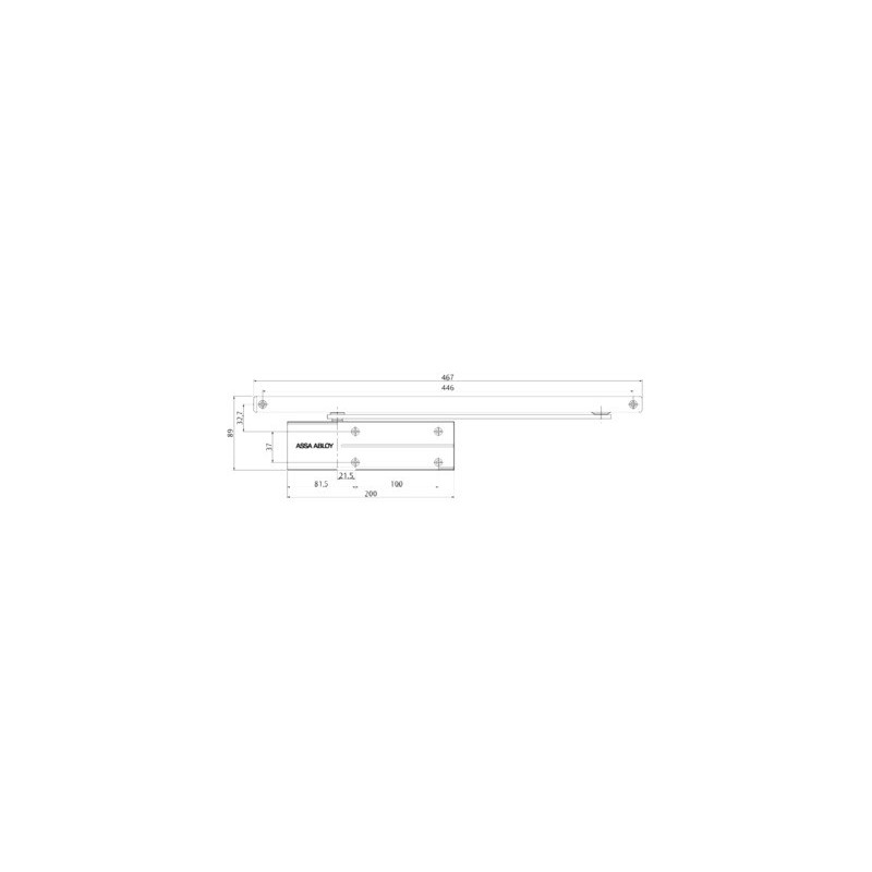 Ferme-porte DC170 bras coulisse force 3 - VACHETTE ASSA ABLOY