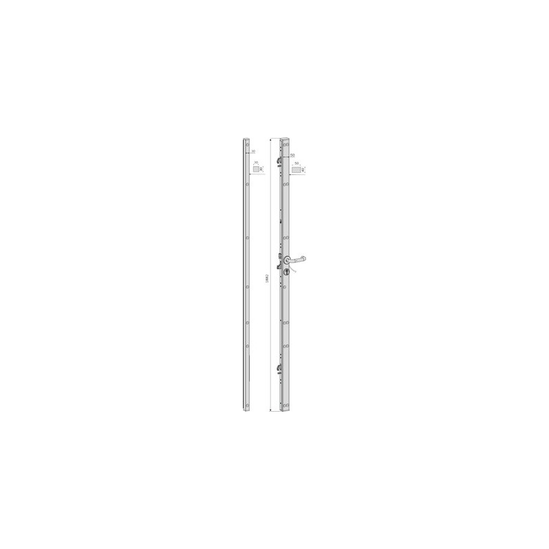 Kit serrure carénée électrique 12V MULTIBLINDO E-MOTION EXIT - ISEO