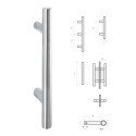 Poignée de tirage droite diamètre 30 support droit 4800 inox - FONDERIA MARCHESI