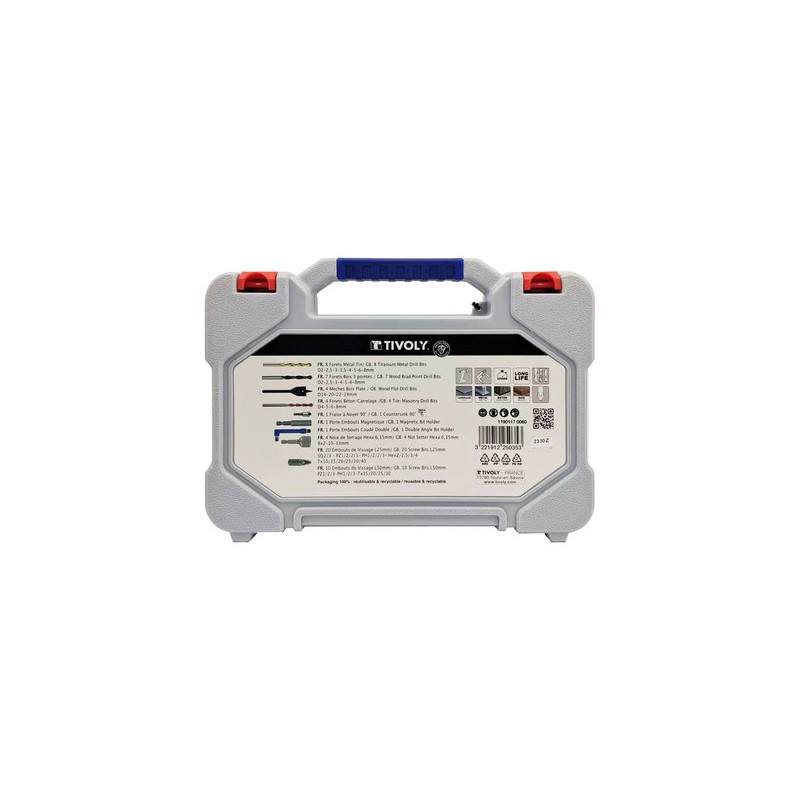 Coffret 60 embouts de vissage et perçage multi-matériaux RANGER - TIVOLY