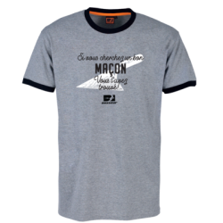 T-shirt Maçon gris chiné - TSD BOSSEUR