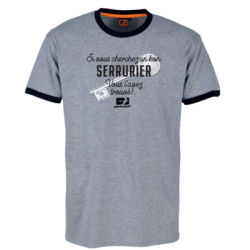 T-shirt Serrurier gris chiné - TSD BOSSEUR