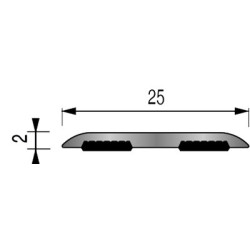 Barre de seuil adhésive 2700 mm extra plate - DINAC