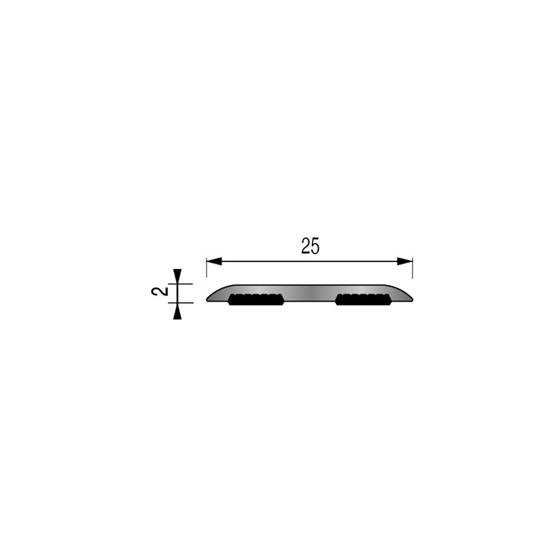 Barre de seuil adhésive 2700 mm extra plate - DINAC
