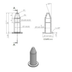 Fourreaux pour caches paumelles universelles SQUEEZY - BOURG INDUSTRIE