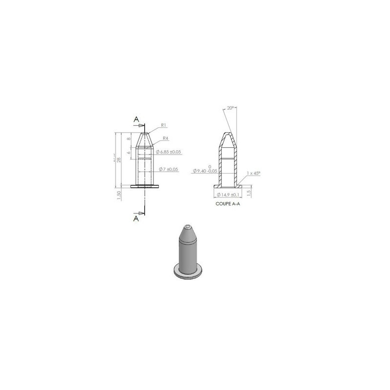 Fourreaux pour caches paumelles universelles SQUEEZY - BOURG INDUSTRIE