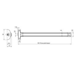 Serrure anti-panique barre 3 points latéraux push 1940 PREMIUM - VACHETTE ASSA ABLOY