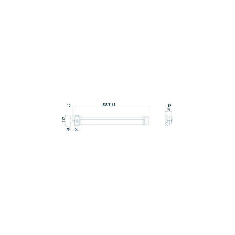 Serrure anti-panique barre 2 points push FLUID - JPM