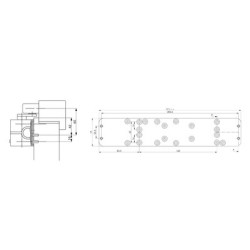 Plaque support de ferme-porte DC340 - VACHETTE ASSA ABLOY