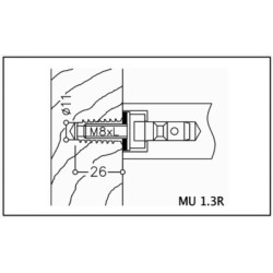 Kit de fixation MU1.3R par paire - NORMBAU