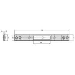 Gâche haut / bas simple empennage réglable CE296S-1NRS - CVL