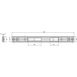 Gâche centrale réglable double empennage CE184-1NRS - CVL
